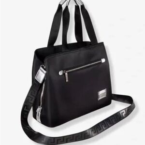 Versace Parfums  Black and Silver  Messenger Bag